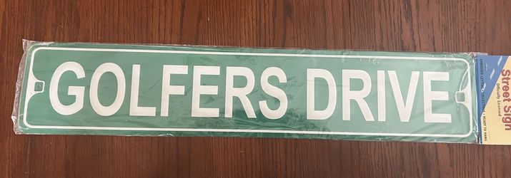 Golfers Drive Metal Street Sign – New in Package $20