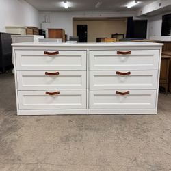White IKEA Songesand 6 Drawer Dresser