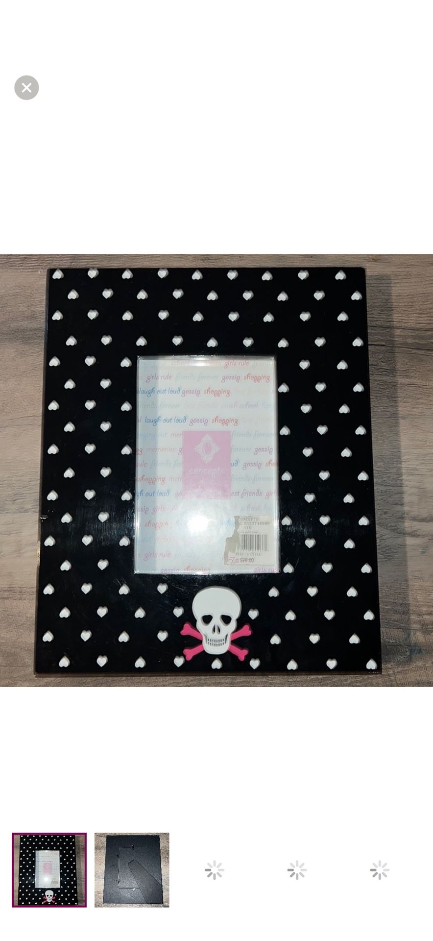 Concepts 4x6 black skull frame. Has a few minor scratches in Paint - see pics