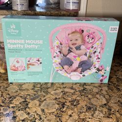 New Minnie Mouse Bright Stars Baby Vibrating Bouncer