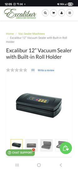 Excalibur 12” Vacuum Sealer with Built-in Roll Holder- Brand New