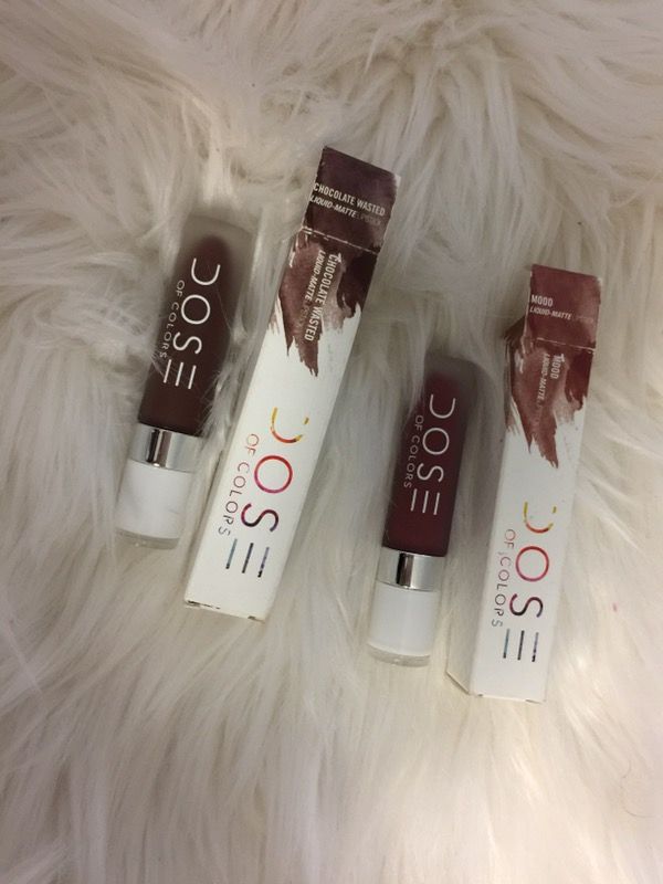 Dose of color liquid lipstick bundle in the shade "chocolate wasted" and "mood"