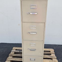HON 4-Drawer Vertical Metal Filing Cabinet with Lock & Handles, Heavy Duty Steel File Cabinet for Letter/Legal Size Documents, Commercial Office & Hom