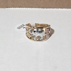 Gold Plated Lucky Rings Sizes 7,8,9,10  Oro Laminado 