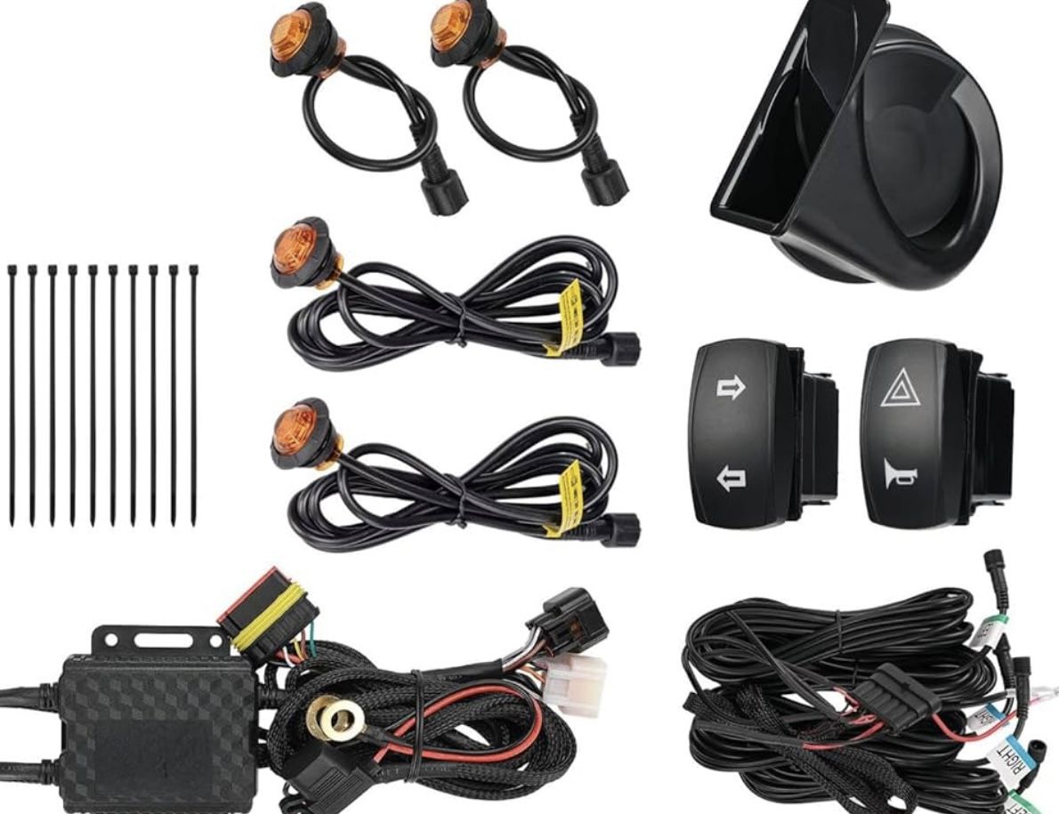 UTV Turn Signal Kit with Horn, Pre-Wired, Plug and Play UTV ATV Blinker