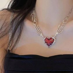 Gothic Heart Choker Necklace