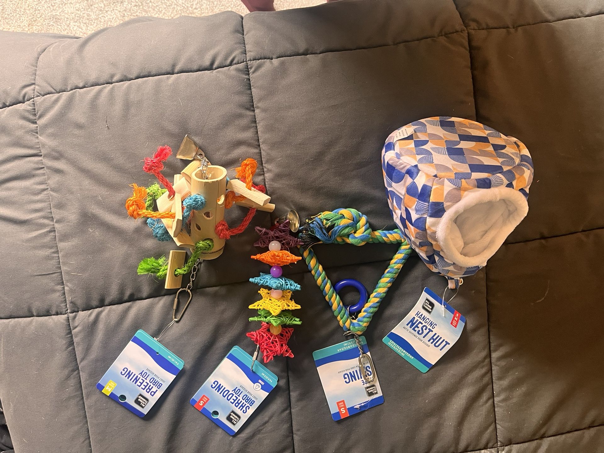 Brand New Bird Toys And Hut 