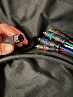 HD Retrovision Sega Genesis Model 2 component cables with model 1 adapter
