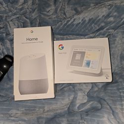 Google Nest Hub ,  Plus The HOME GOOGLE VOICE  ACTIVATED  SPEAKER