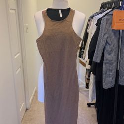 Beige Microfiber Dress