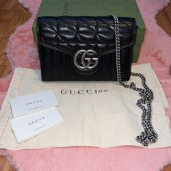 GG Marmont mini bag/wallet on chain