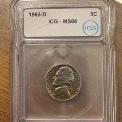 1963-D Jefferson Nickle