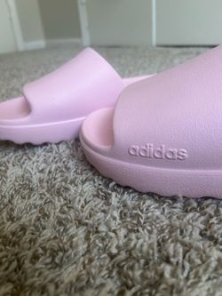 Pink Adidas slides