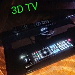 LG 3D 4k 1080p Smart TV 55" W/ Remote & A Pair Of 3D Glasses