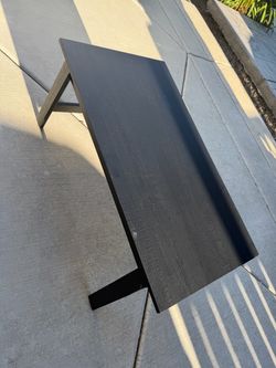 Black wooden coffee table