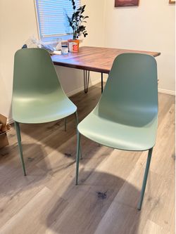 Green Dining Chairs (2)