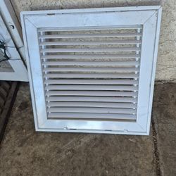 white louvered return air grille/ vent cover