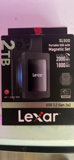 Lexar® SL500 Portable USB 3.2 Gen 2x2 SSD with Magnetic Set, Size: 2 TB