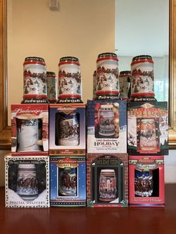 Budweiser Holiday Mugs