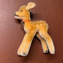 Antique Steiff Wool Fawn Excellent Condition With Silver Button