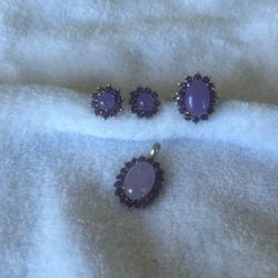 Lavender Jade & Amethyst Set