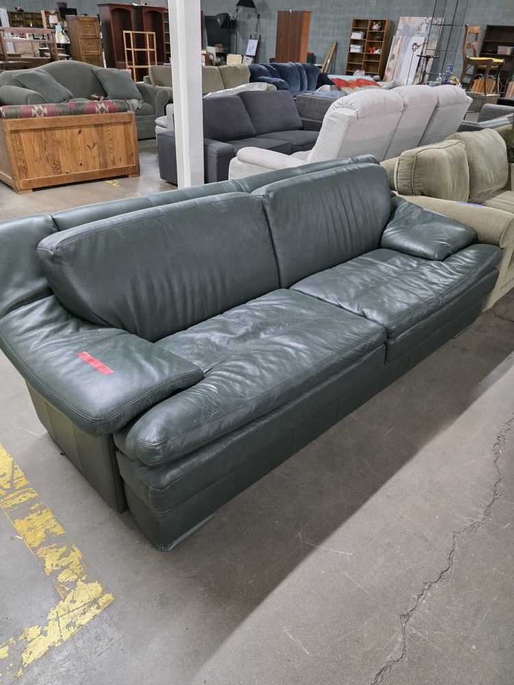 Green Leather Sofa