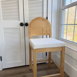 Nathan James Bailey Upholstered Rattan Bar Stool $175.00 (MSRP $239.99) OBO