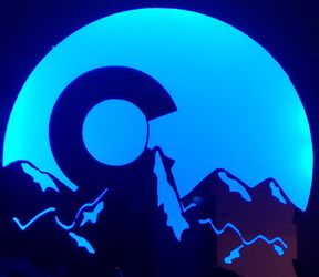 Colorado C etched lighted mirror