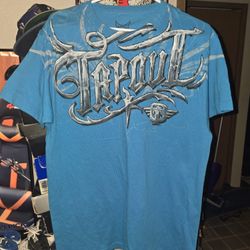Tapout Shirt Men's Large Blue Mixed Martial Arts MMA Style Cage Fighting Punk Y2k