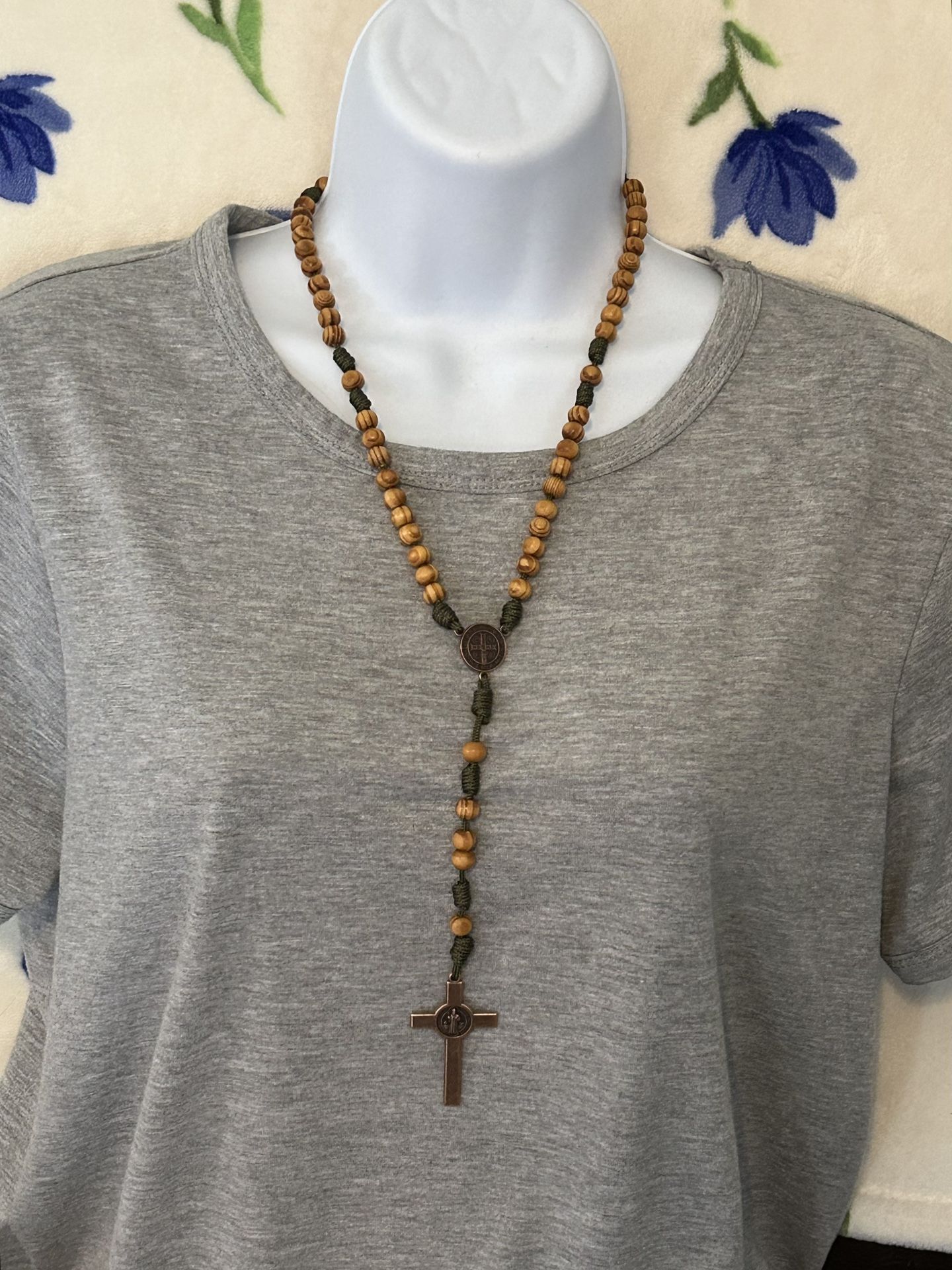 Handmade Rosary Made With Paracord By Me Paracord, Beads (Bin #3)