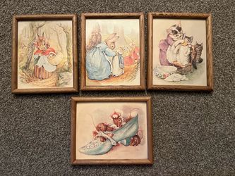 Beatrix Potter Framed Prints Set of 4