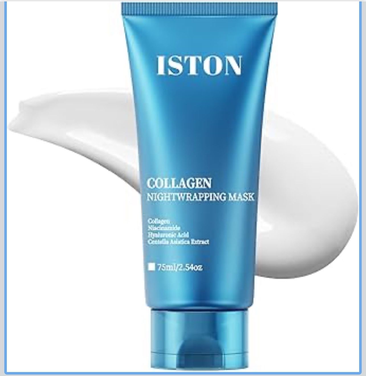 ISTON Collagen Night Wrapping Mask for Glass Skin - Elasticity& Hydration Boost,Reduces Dullness&Radiant Skin| Easy Peel-Off Collagen Face Mask Skin C