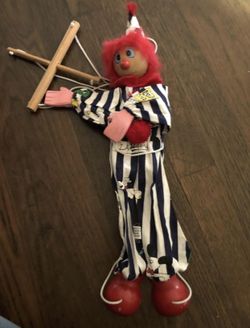 Vintage LA Dodgers Clown Marionette