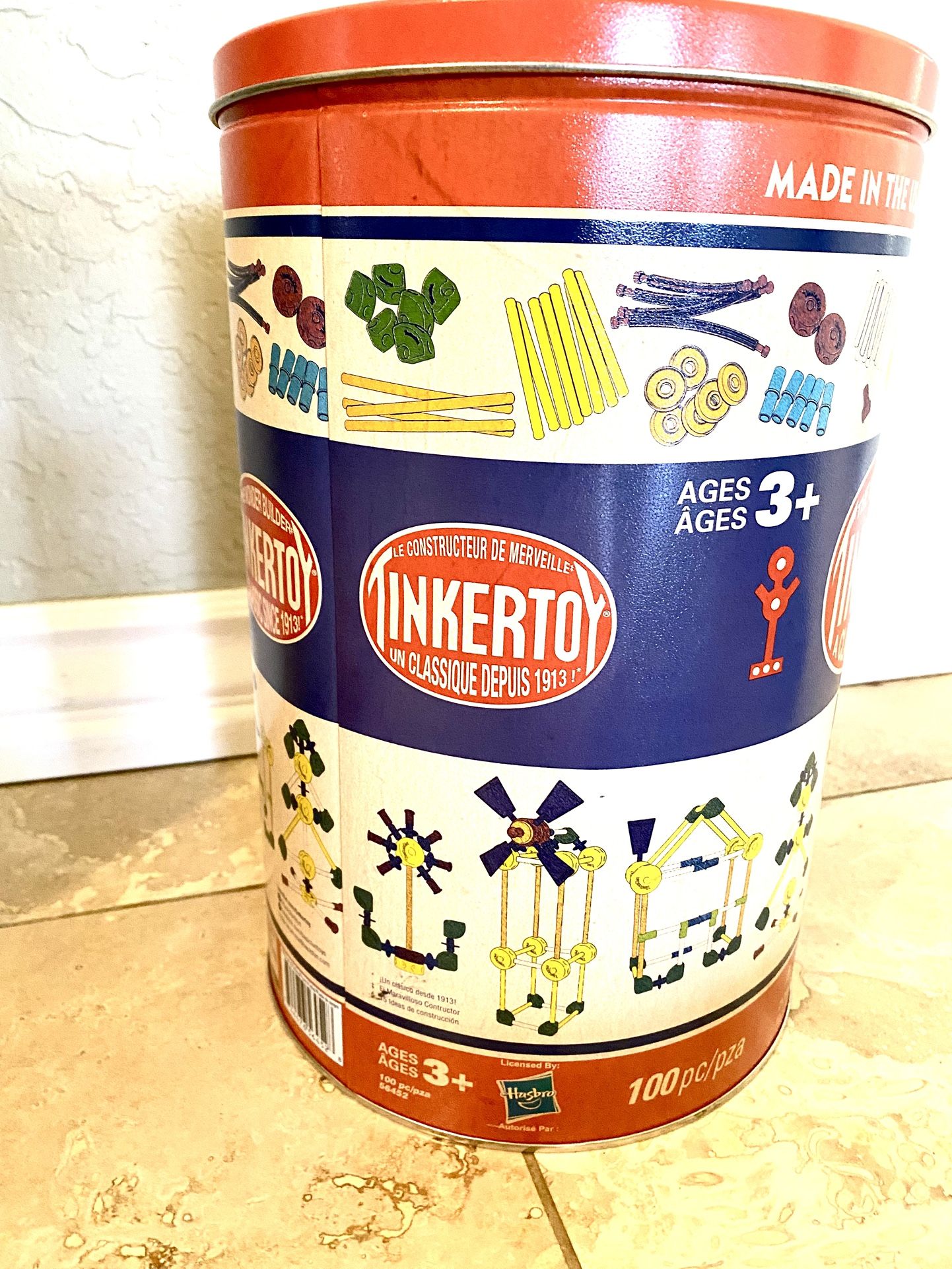 Tinker Toy Retro Style 100 Pieces