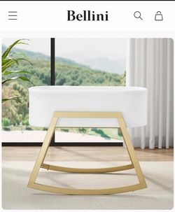 Bellini Baby Bassinet with Gold Rocker Stand