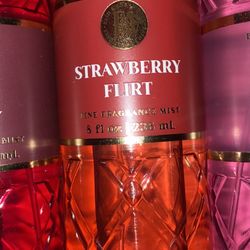 ALL NEW Strawberry Flirt Fine Fragrance Mist 8 oz Bath & Body Works