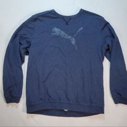 Puma Drycell Sweater Navy Blue Mens Pullover Lifestyle Long Sleeve Size Large