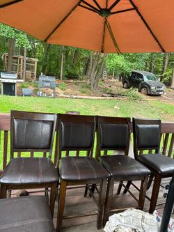 Chairs and bench