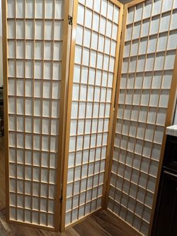 3 panel room divider 53” L x 71” H