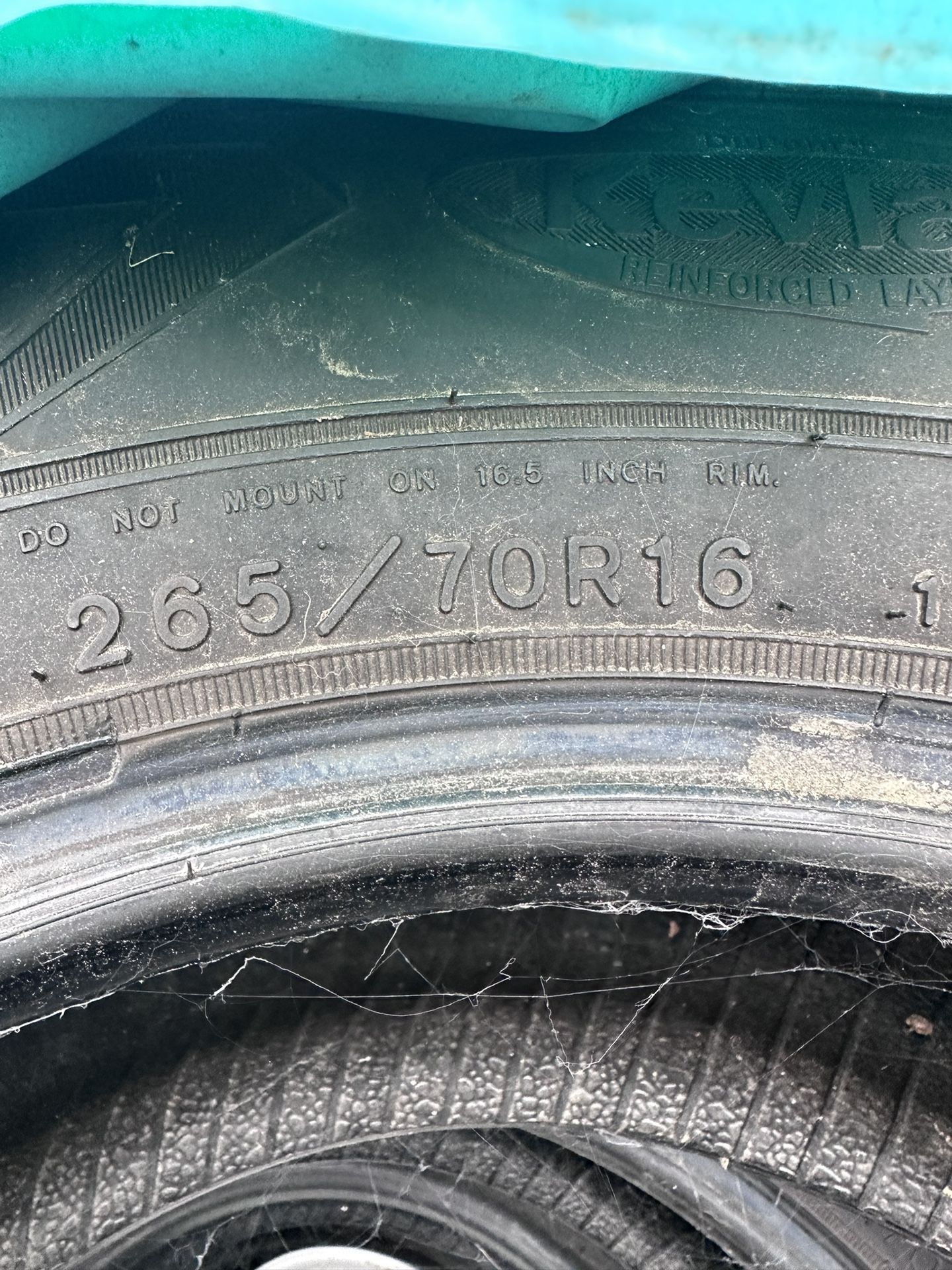 $400-Wrangler Kevlar Tires 265/70R16