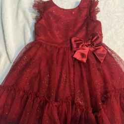Jona Michelle Red Sparkle Dress 4T