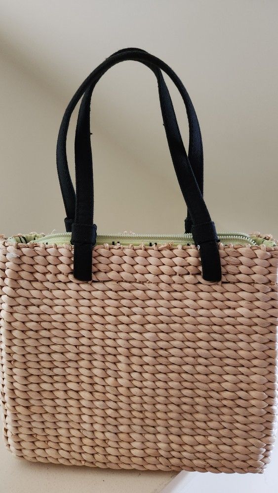Woven Straw Handbag