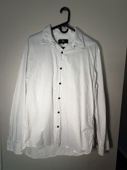 7 For All Mankind Los Angeles White Button Up Shirt Men's Large