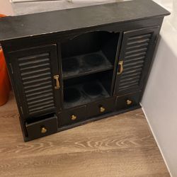 Rustic Black Farmhouse Storage cabinet 