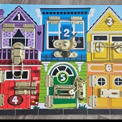 Wooden Locks & Latches Puzzle Board