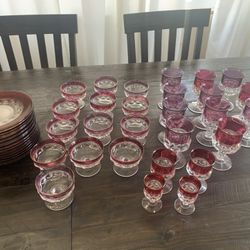 Vintage Kings Crown Glassware Dessert Plates
