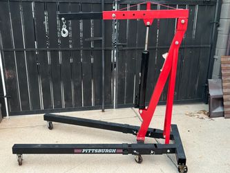 Cherry picker engine hoist shop crane
