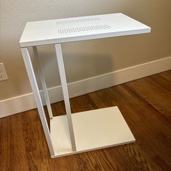 White Metal Side Table