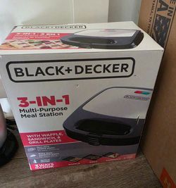 Black + decker 3 in 1 waffle maker grill sandwich press