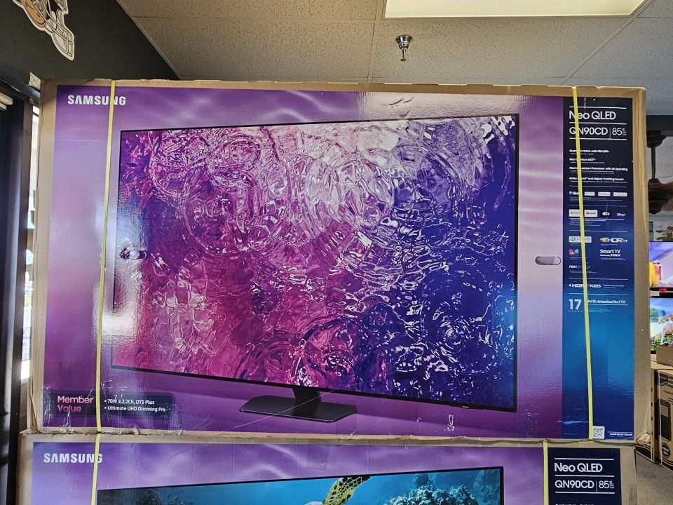 SAMSUNG 85 INCH NEO QLED TOP RATED TV'S AVAIL 6-28 QN85QN90DD 144HZ MINI LED W/WARRANTY - PAYMENT PLANS